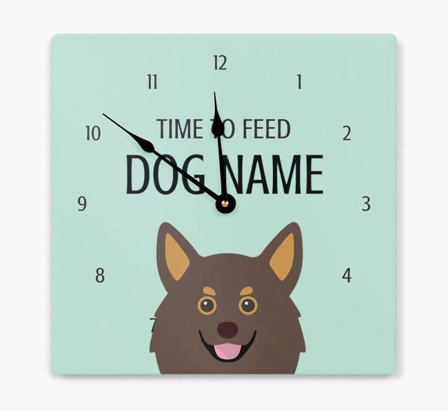 Time To Feed: Personalized {breedFullName} Wall Clock